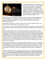 Eucharistic Adoration What to do