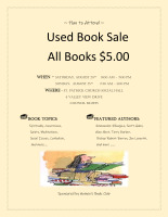 August Book Sale Flyer