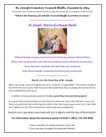 SJ Cemetery St Joseph feast flyer