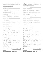 August 2024 Ministry Schedule