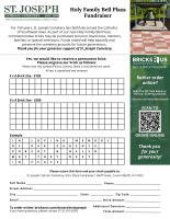 St  Joseph Cemetery Brick Order Form