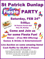 St  Patrick Dunlap Fiesta Party Flyer