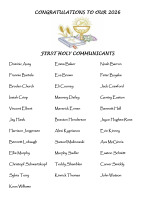 1st Holy Communicants May 2026