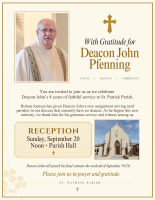 Deacon John Pfenning Reception 9 20 26
