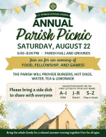Parish Picnic 8 22 2026