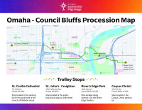NEC Procession route and trolley map