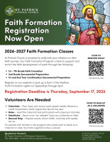 Religious Education Registration Flyer 2026   2027