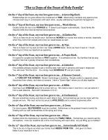12 Days of Holy Family  best