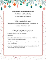 Holiday Care Flyer