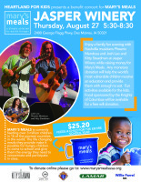 MarysMeal at Jasper Winery Flyer 8 27 26
